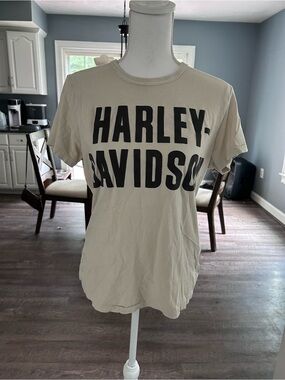 Harley-Davidson Beige Logo T‑Shirt